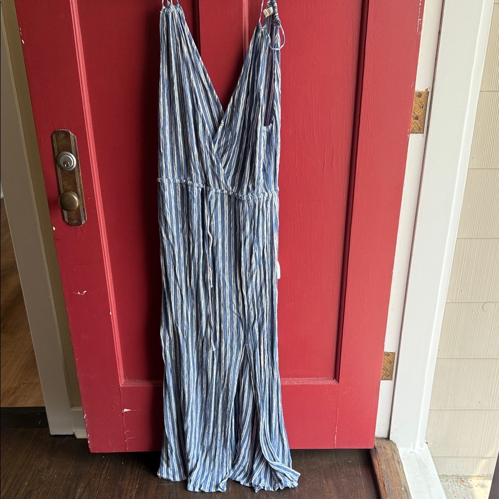 Blue and White Striped dress